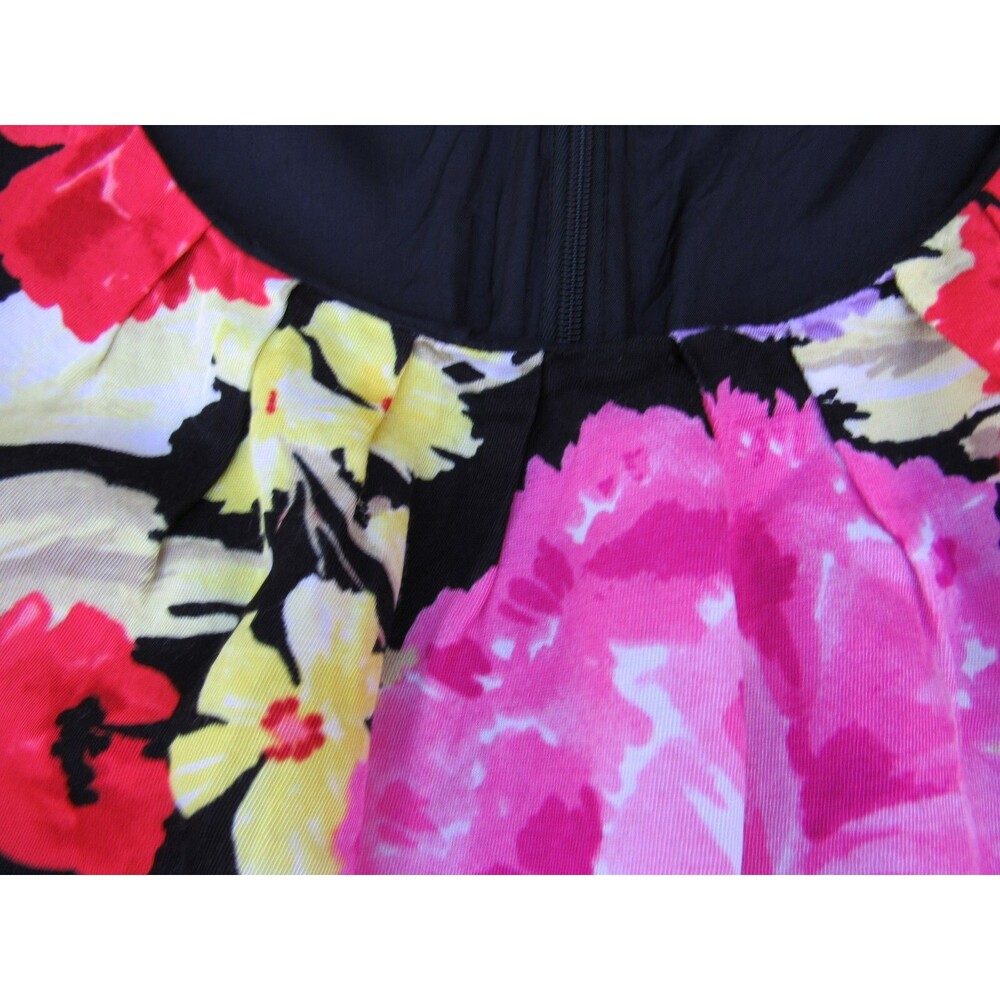 Banana Republic Dress Womens 2 Linen Blend Floral Sleeveless Lined Multicolor - Picture 10 of 16